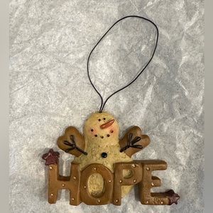 Williraye Christmas ornament snowman hope